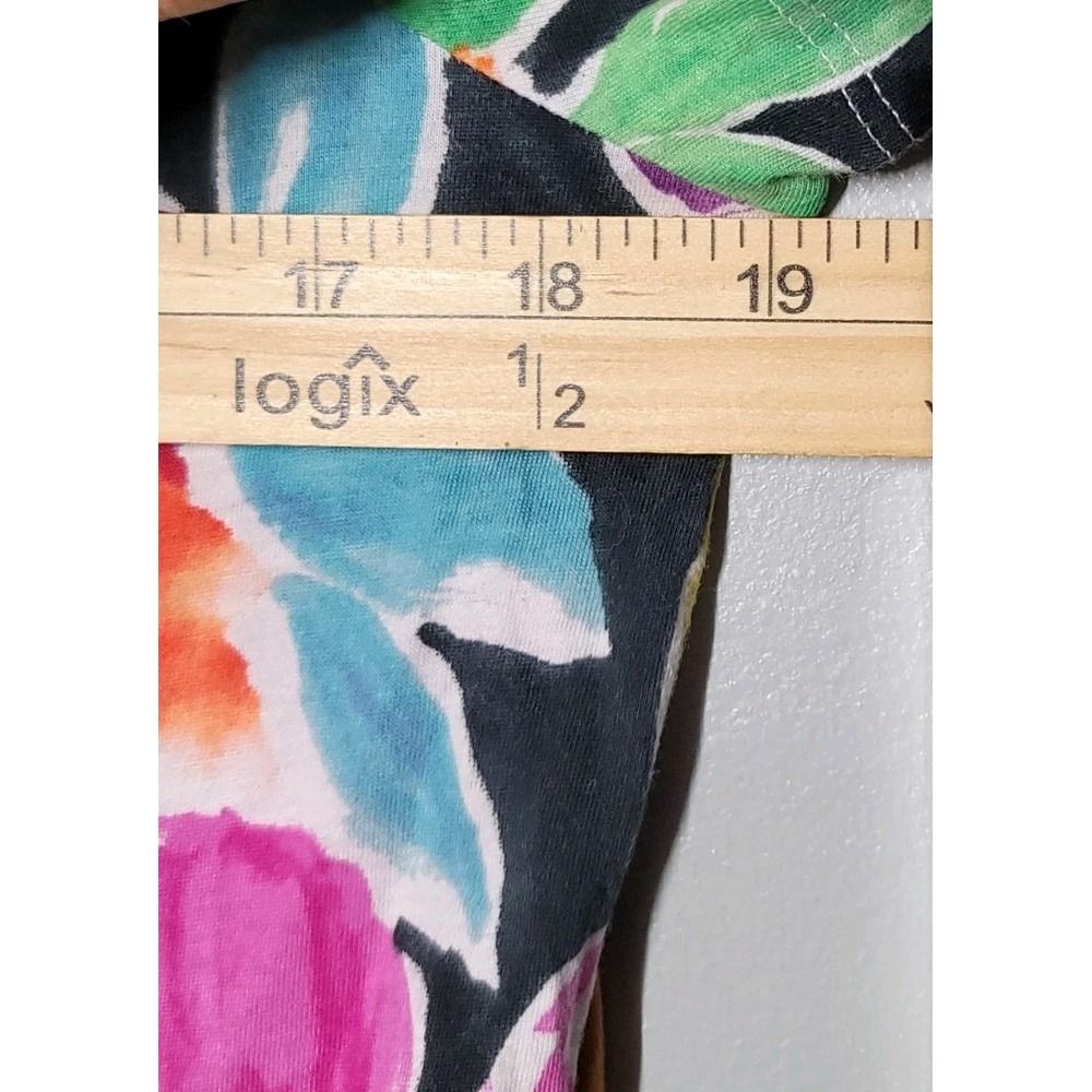 Lauren Ralph Lauren Womens Size Large Colorful Floral Top - Picture 4 of 6